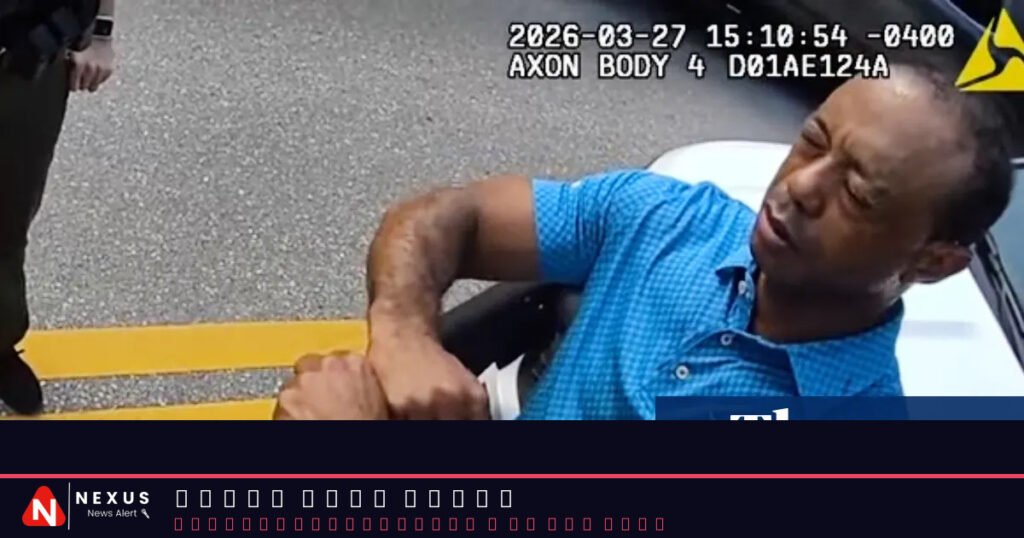 Bodycam footage shows Tiger Woods’s shock after crash: ‘I’m being arrested?’